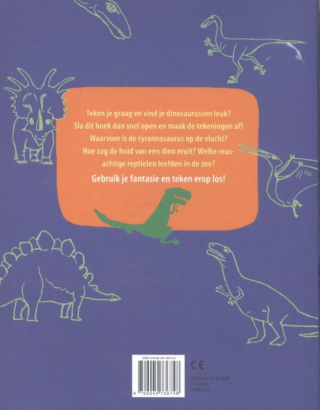 Achterkant van Het leuke Dino tekenboek