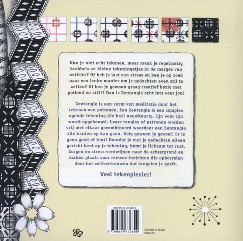 Achterkant van Zentangle, creatieve patronen tekenen