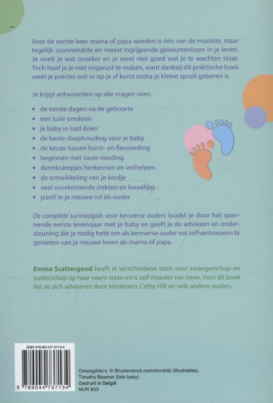 Achterkant van De complete survivalgids voor kersverse ouders