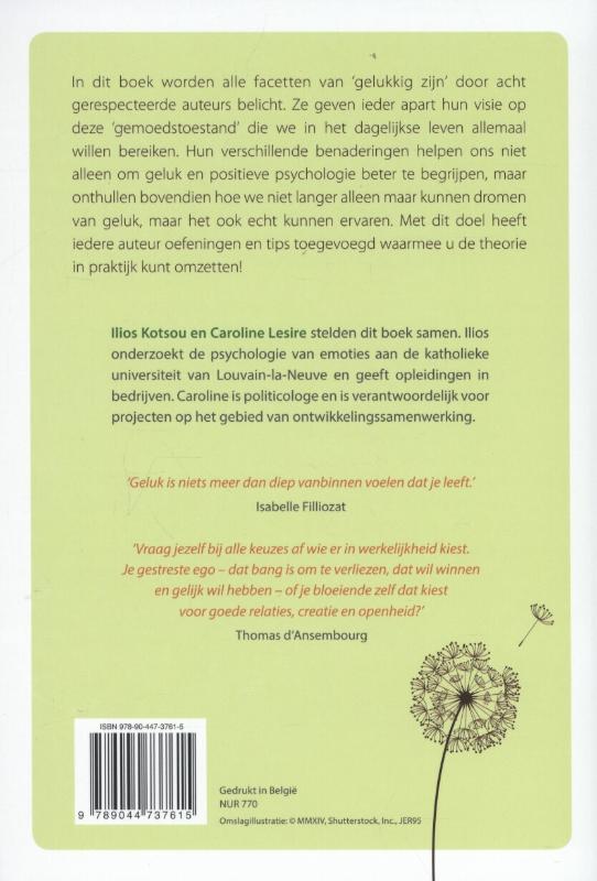 Achterkant van Positieve psychologie als bron van geluk
