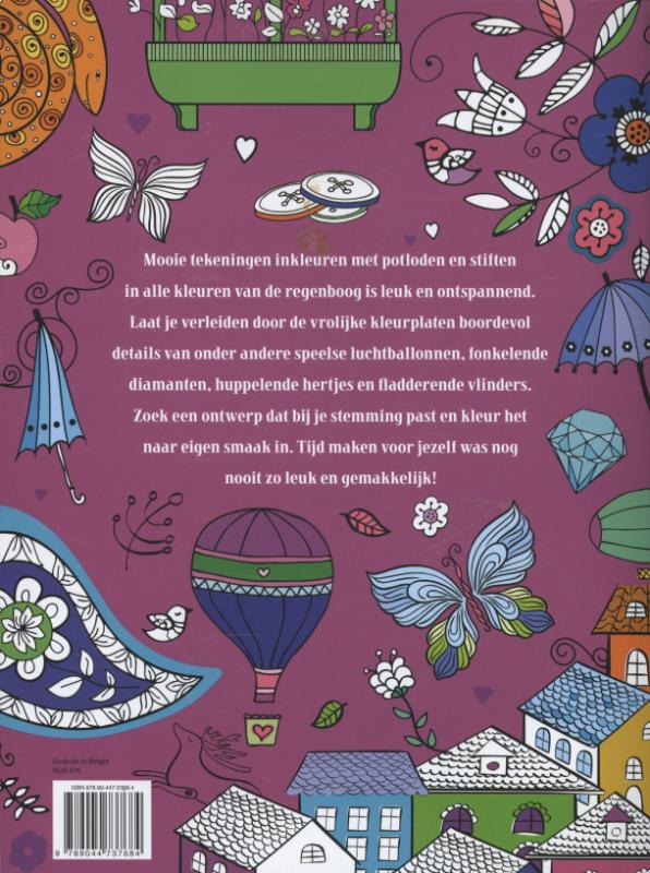 Achterkant van Creatief kleurboek voor volwassenen