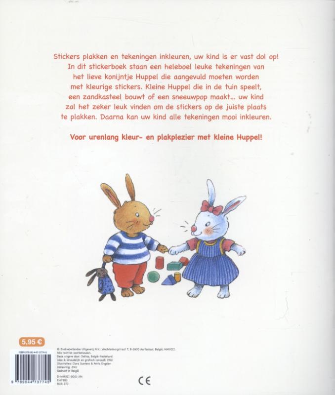 Achterkant van Kleine huppel allereerste stickerboek