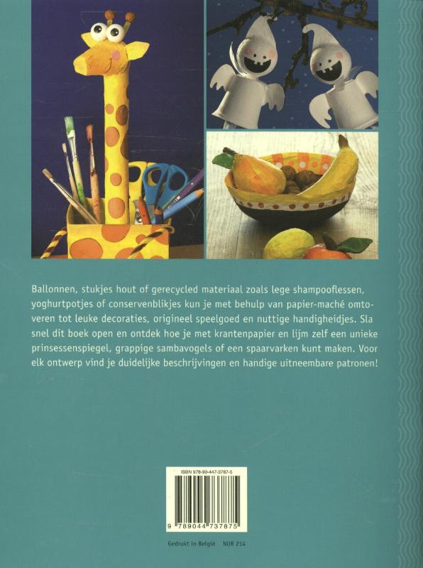 Achterkant van Leuke knutsels met papier-mache