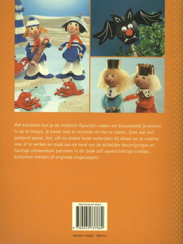 Achterkant van Leuke knutsels met eierdozen