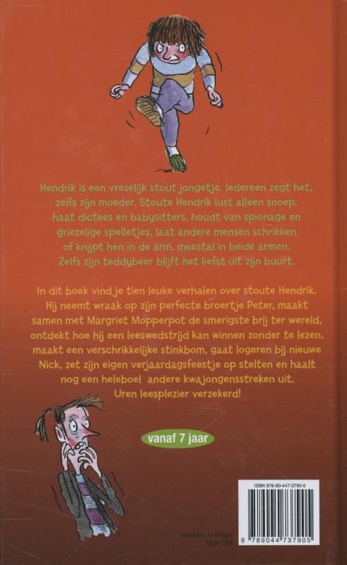 Achterkant van De vrolijke guitenstreken van stoute Hendrik