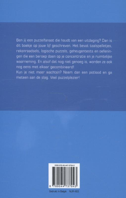 Achterkant van Puzzel pret