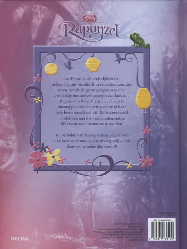 Achterkant van Disney Rapunzel