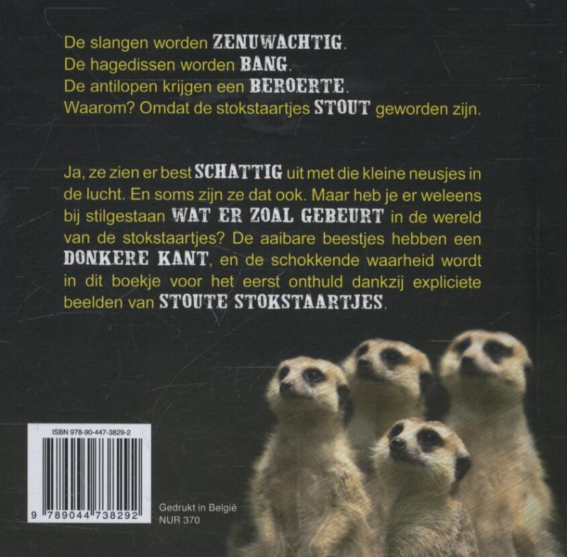 Achterkant van Stoute stokstaartjes