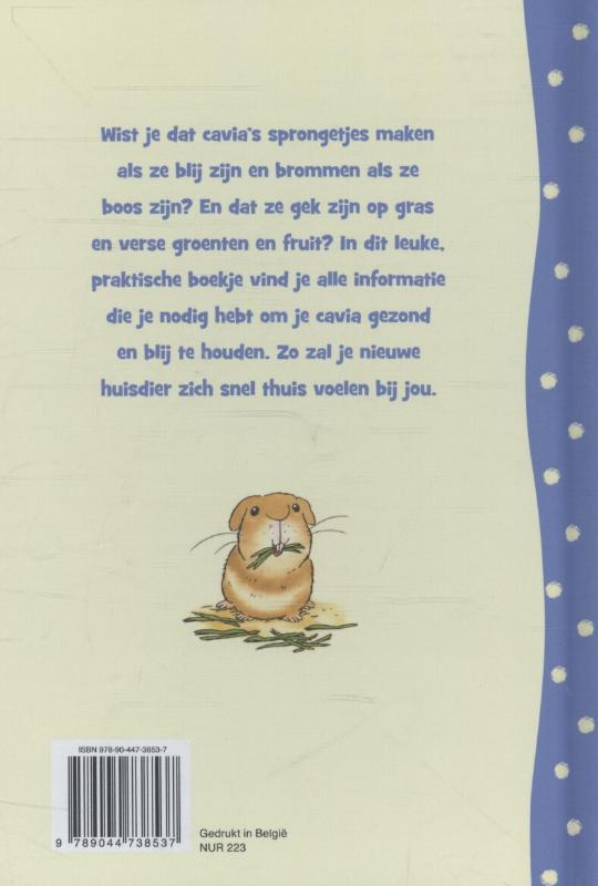 Achterkant van Hoera! Een huisdier! Zo zorg je voor cavia´s