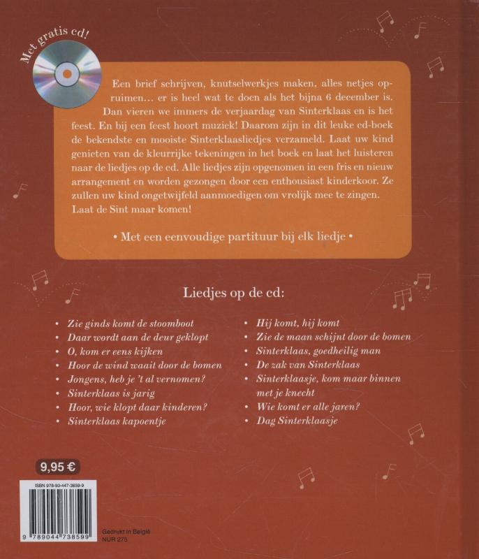 Achterkant van De mooiste Sinterklaasliedjes