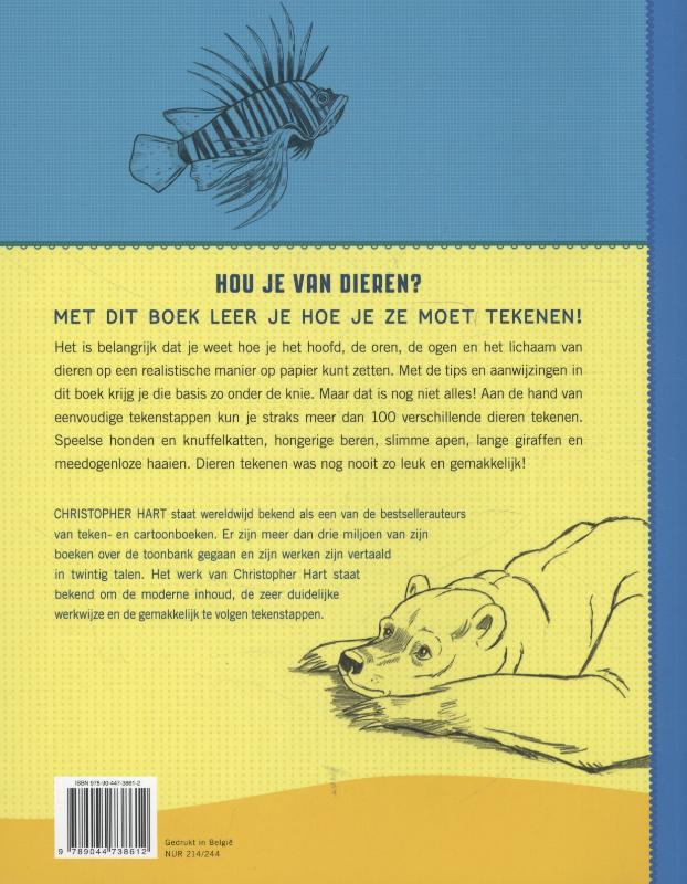 Achterkant van Handboek dieren tekenen