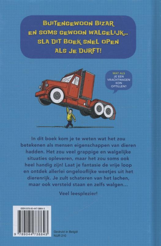 Achterkant van Wat als mensen zoals dieren waren?