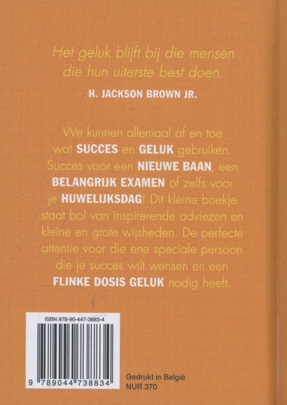 Achterkant van Veel succes!