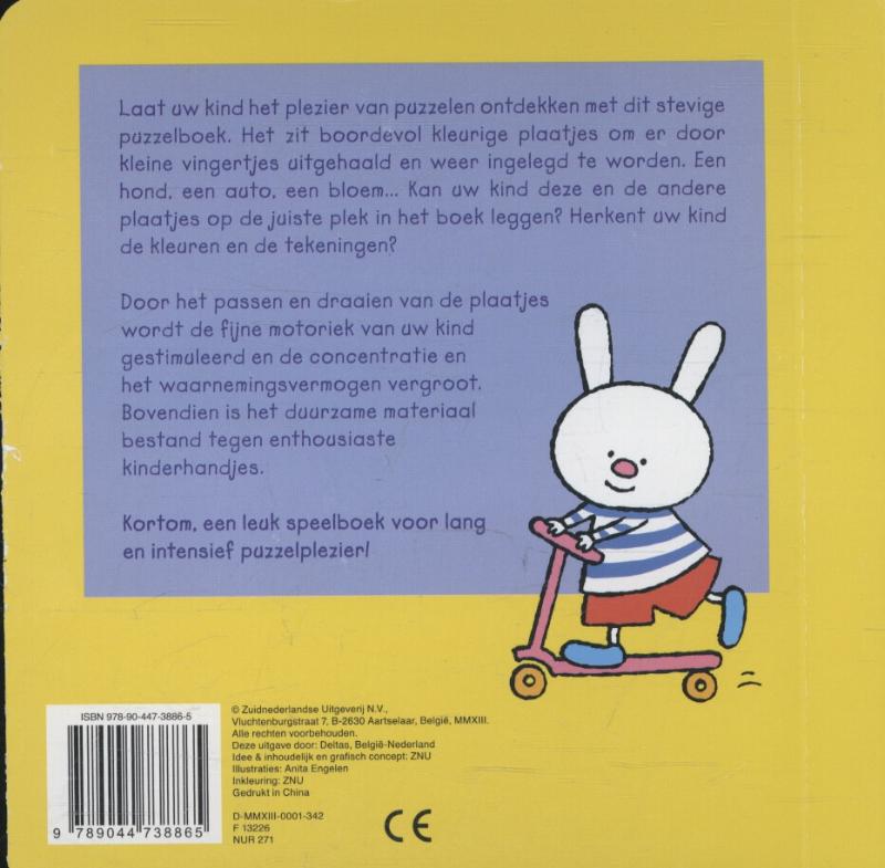 Achterkant van Mijn leuk puzzelboek 2-4 jaar