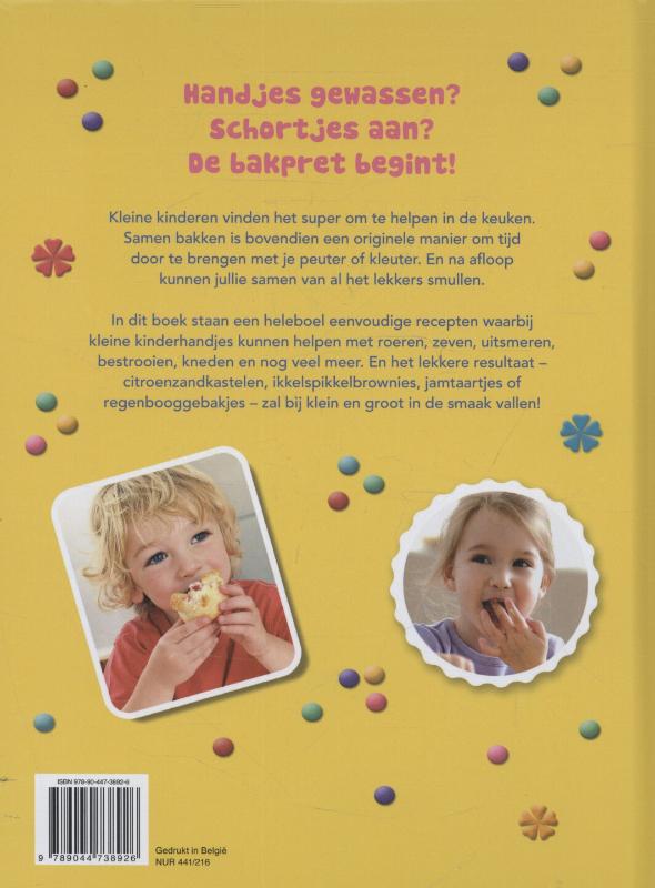 Achterkant van Bakpret voor kids