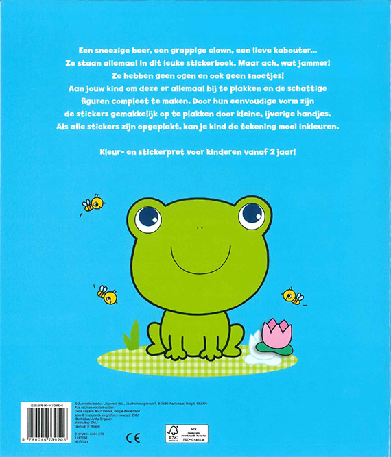 Achterkant van Leuke gezichten plakken