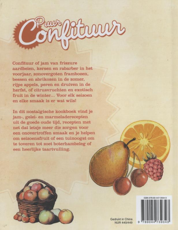 Achterkant van Puur confituur