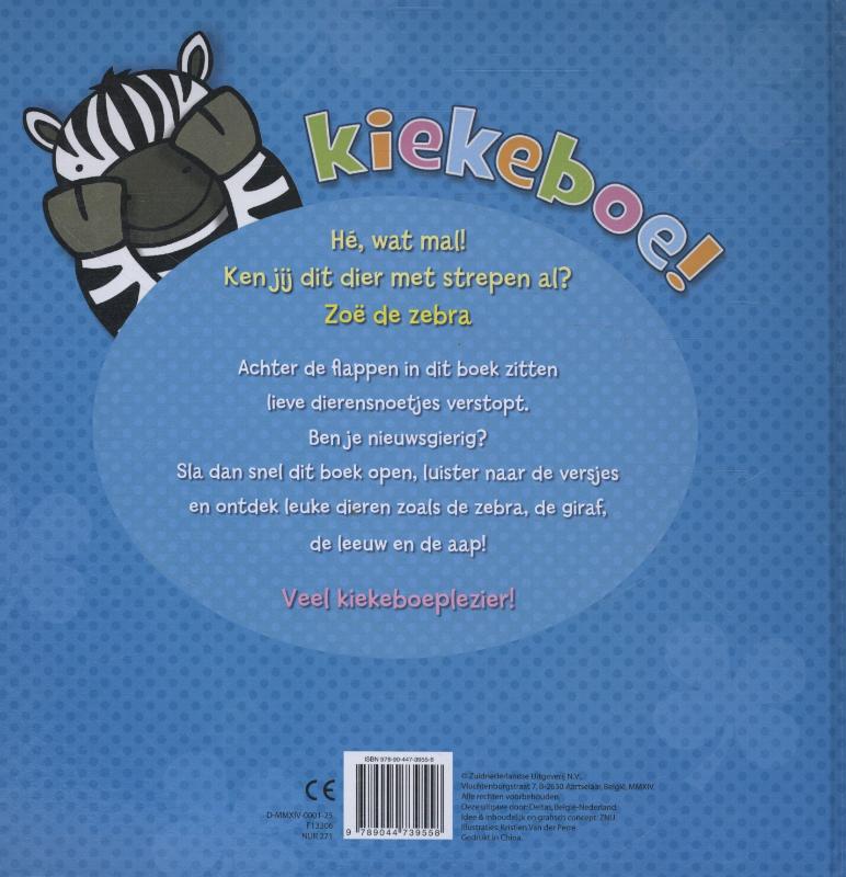 Achterkant van Mijn vrolijk kiekeboeboek met snoezige dieren