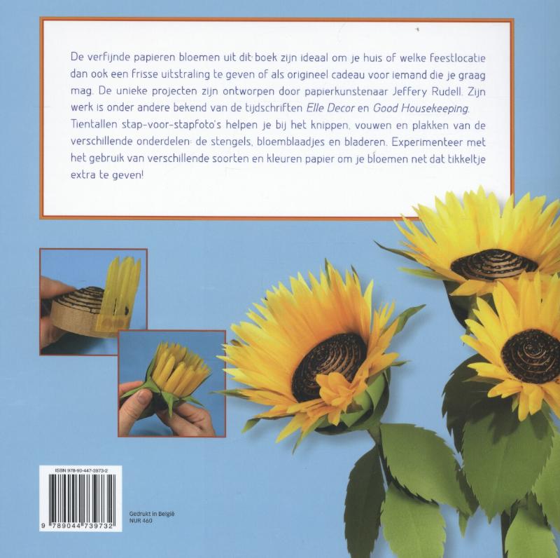 Achterkant van Papieren bloemen maken