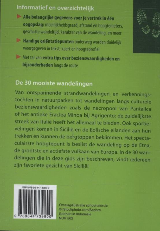 Achterkant van Wandelgids Sicilië