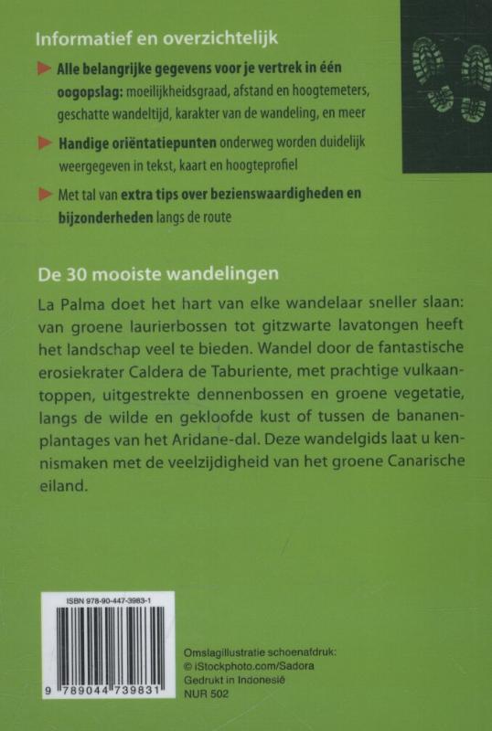 Achterkant van Wandelgids La Palma