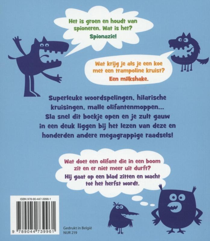 Achterkant van De grappigste raadsels voor kinderen