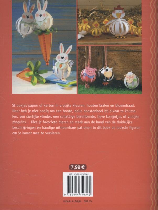 Achterkant van Vrolijke dieren van papier