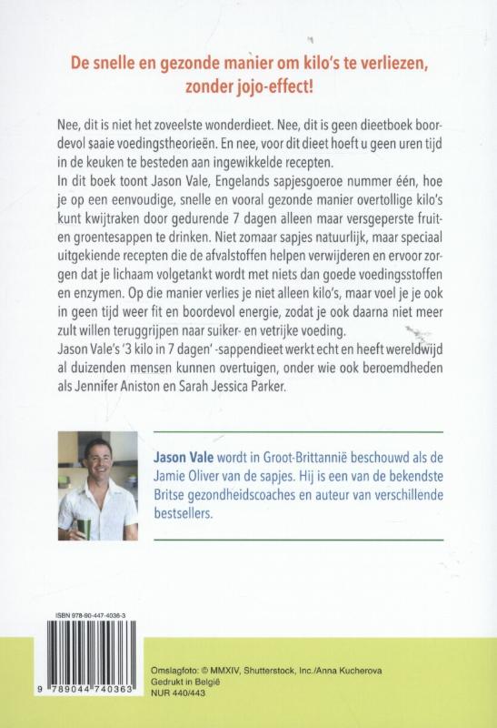 Achterkant van Het super sappendieet