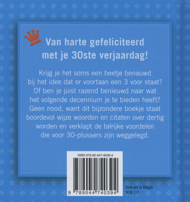Achterkant van Het leven begint bij 30!