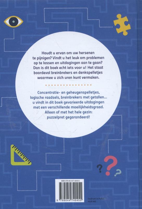 Achterkant van Het grote breinbrekers-en denkspelletjesboek