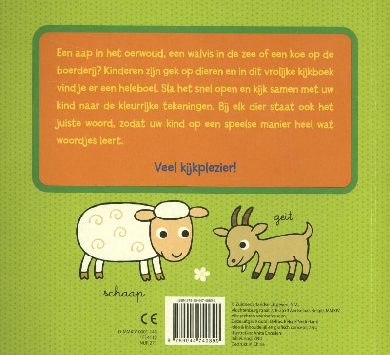 Achterkant van Mijn eerste dieren kijkboek