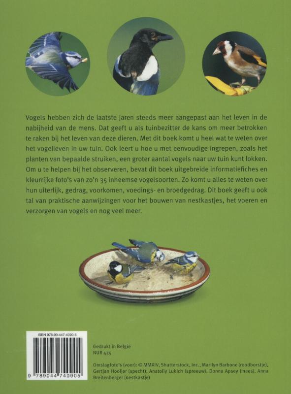 Achterkant van Vogels in de tuin