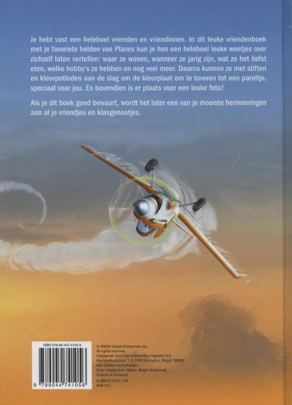 Achterkant van Vriendenboek