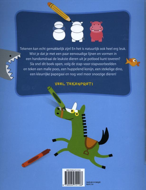 Achterkant van Hoera, ik leer dieren tekenen!