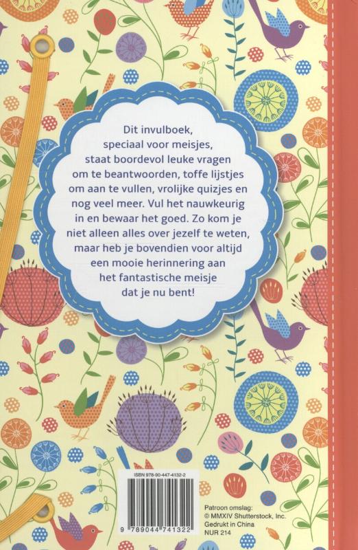 Achterkant van Superleuk invulboek voor meisjes