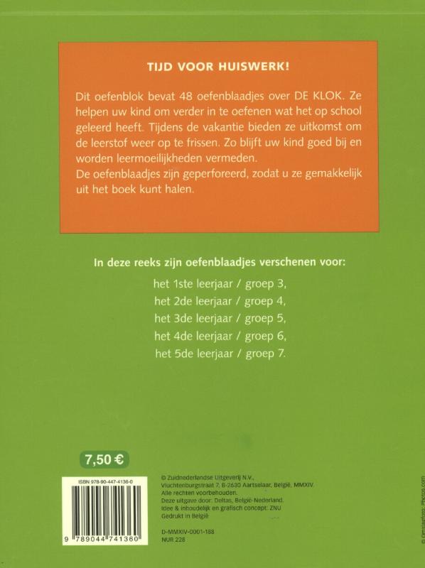 Achterkant van Oefenblaadjes