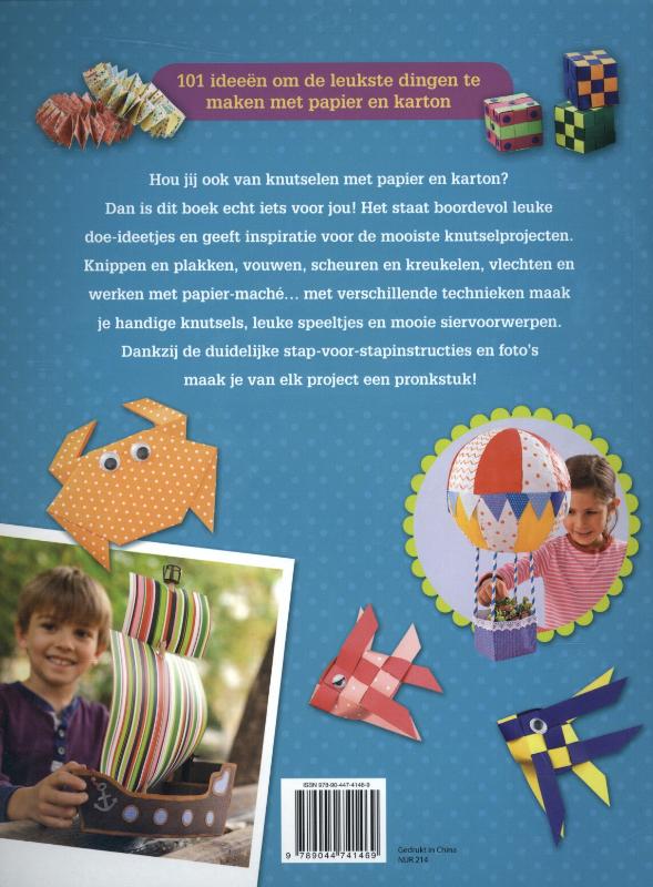 Achterkant van De leukste knutsels met papier en karton