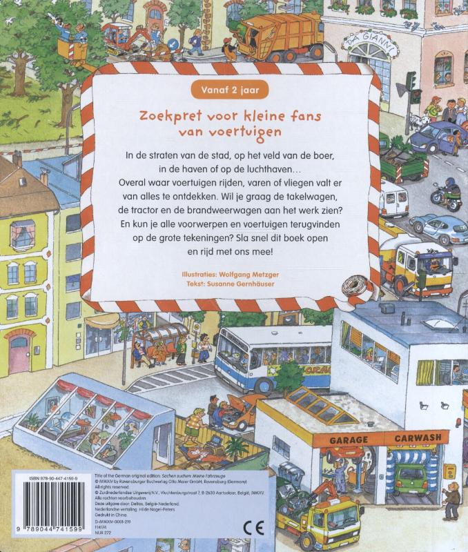 Achterkant van Mijn allereerste voertuigen zoekboek
