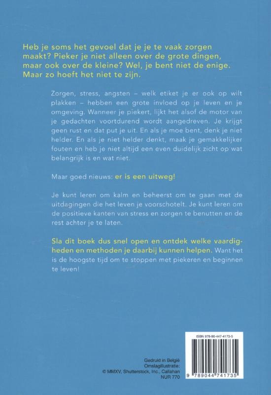 Achterkant van Ophouden met piekeren