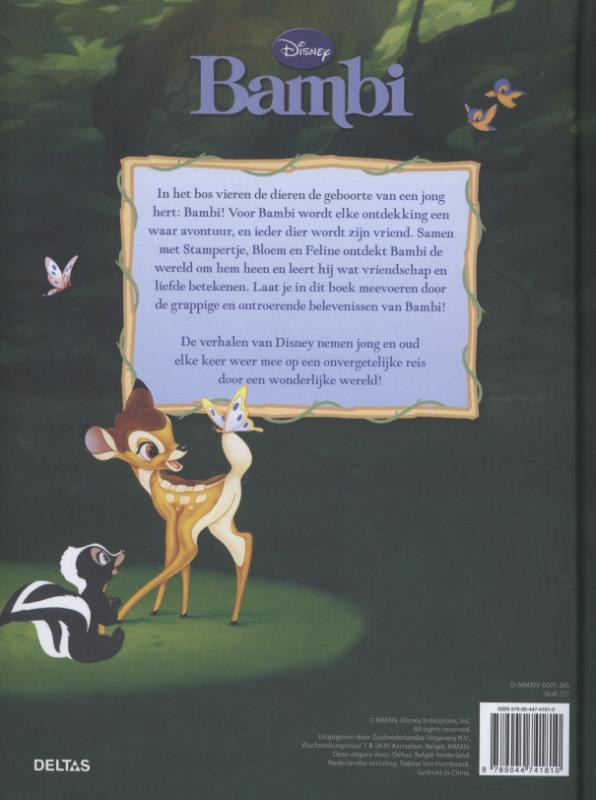 Achterkant van Disney Bambi