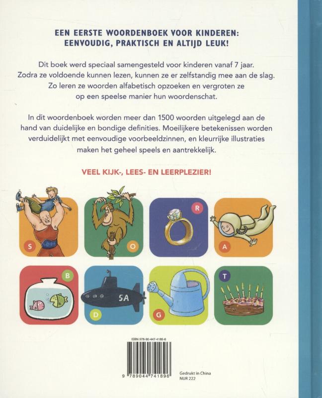 Achterkant van Eerste woordenboek voor kinderen