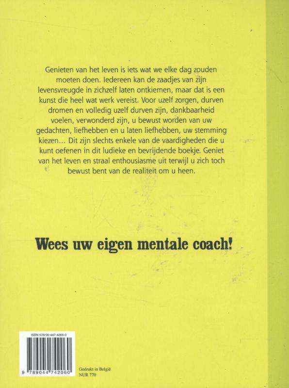 Achterkant van Genieten van het leven