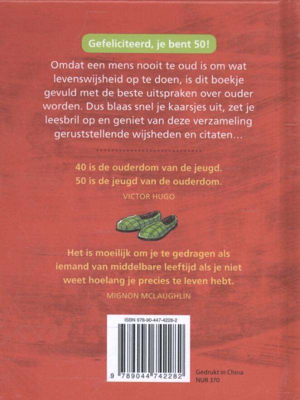Achterkant van Gefeliciteerd! 50 jaar