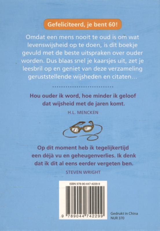 Achterkant van Gefeliciteerd! 60 jaar