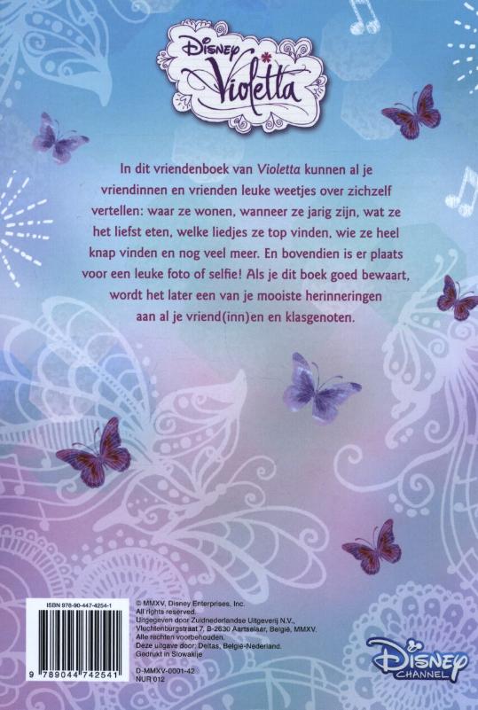Achterkant van Vriendenboek