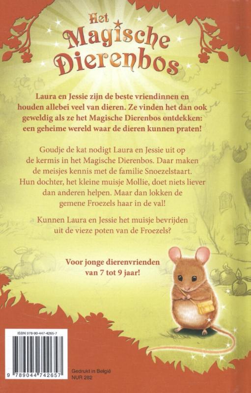 Achterkant van Mollie, het ijverige muisje