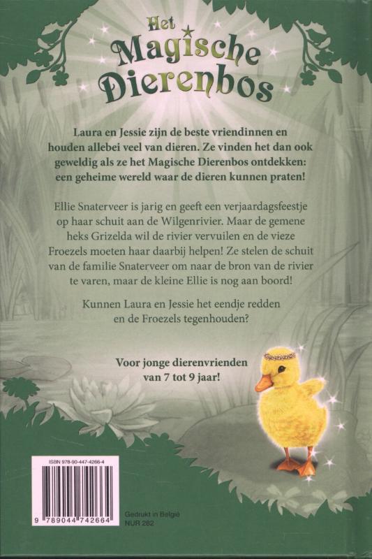 Achterkant van Ellie, het moedige eendje