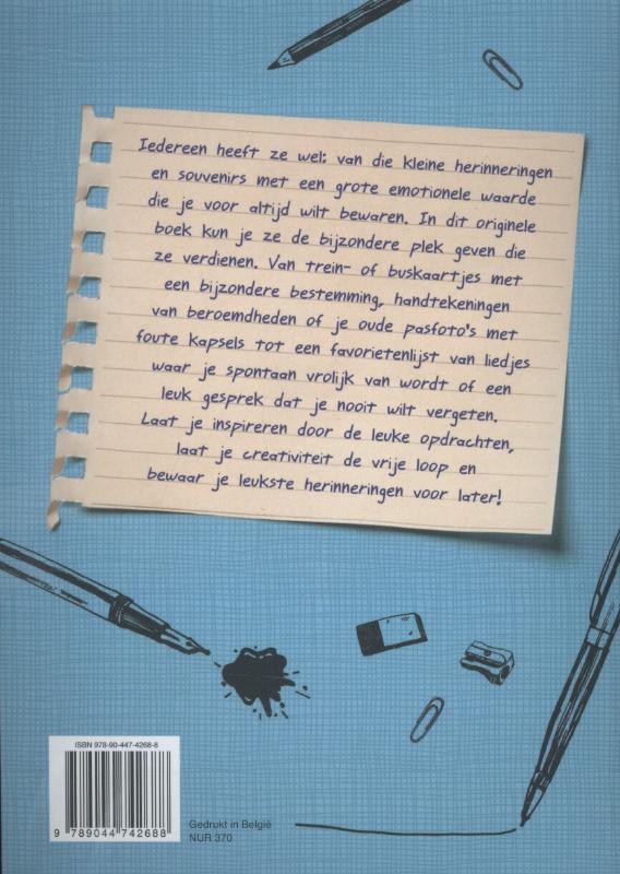 Achterkant van Mijn creatieve bewaarboek