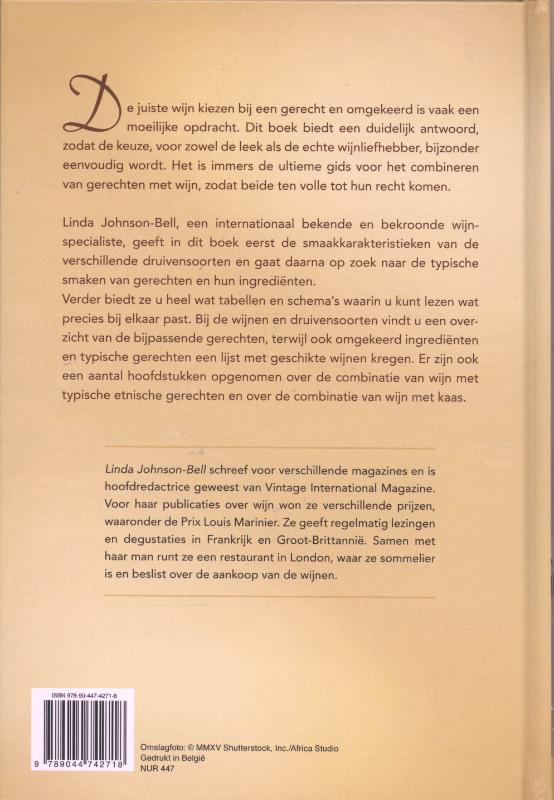 Achterkant van Wijn en gerechten combineren