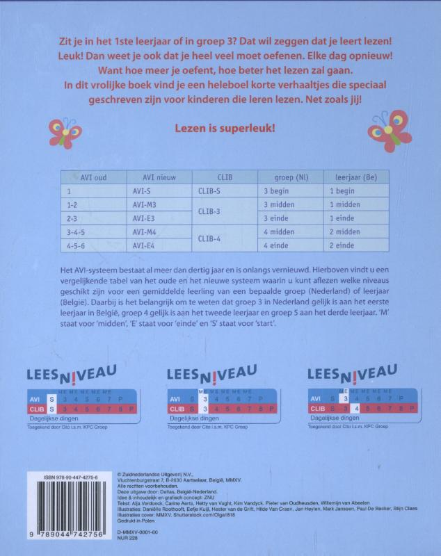 Achterkant van 1ste leerjaar - groep 3